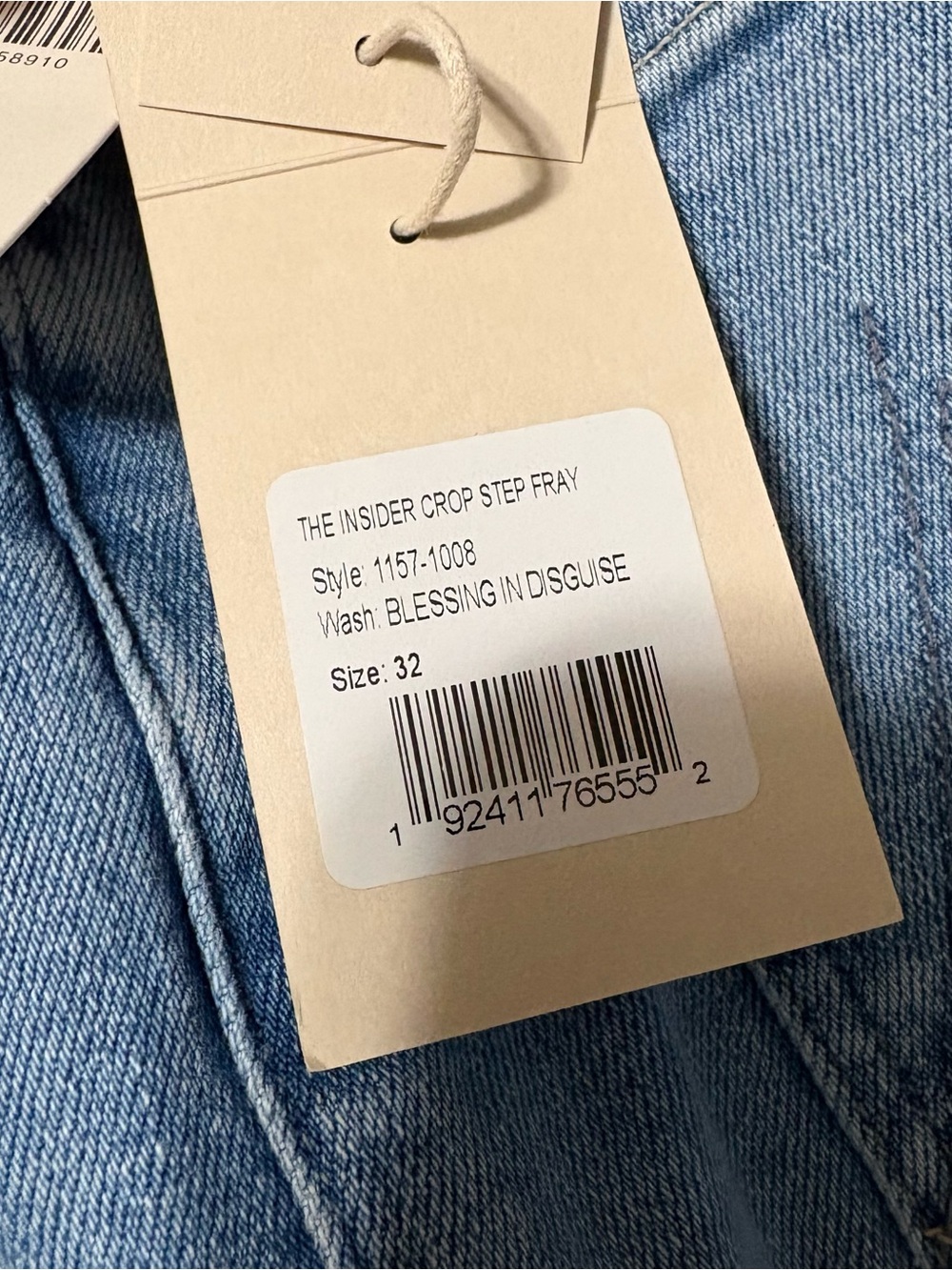 NWT MOTHER The Insider Crop Step Fray Jeans BLESSING IN DISGUISE, size 32 - Picture 17 of 17